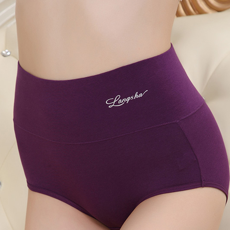 莎内裤 性感内裤 女士棉质高腰收腹提臀<em>三角</em>内